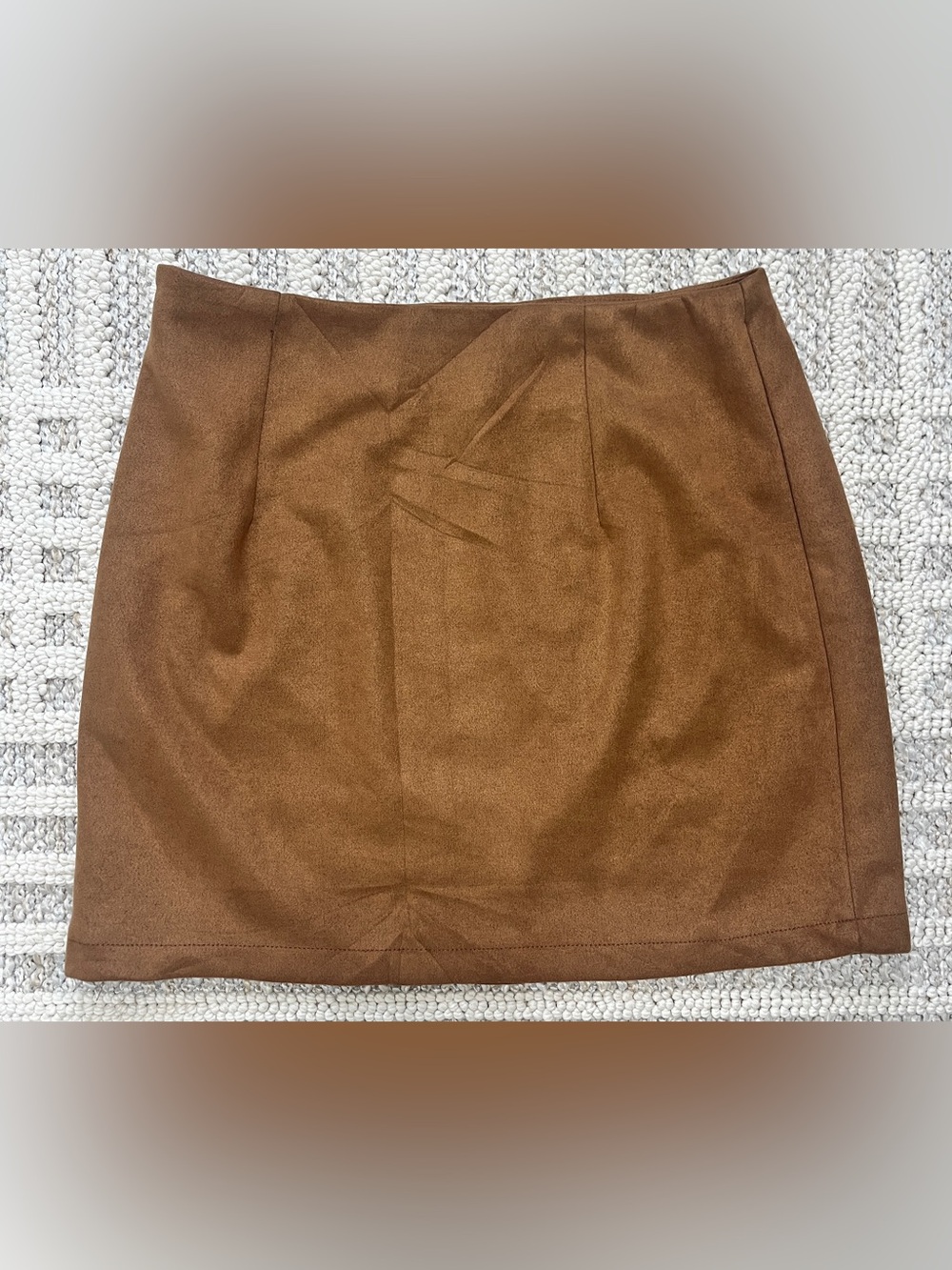 Brown Suede look Skirt small